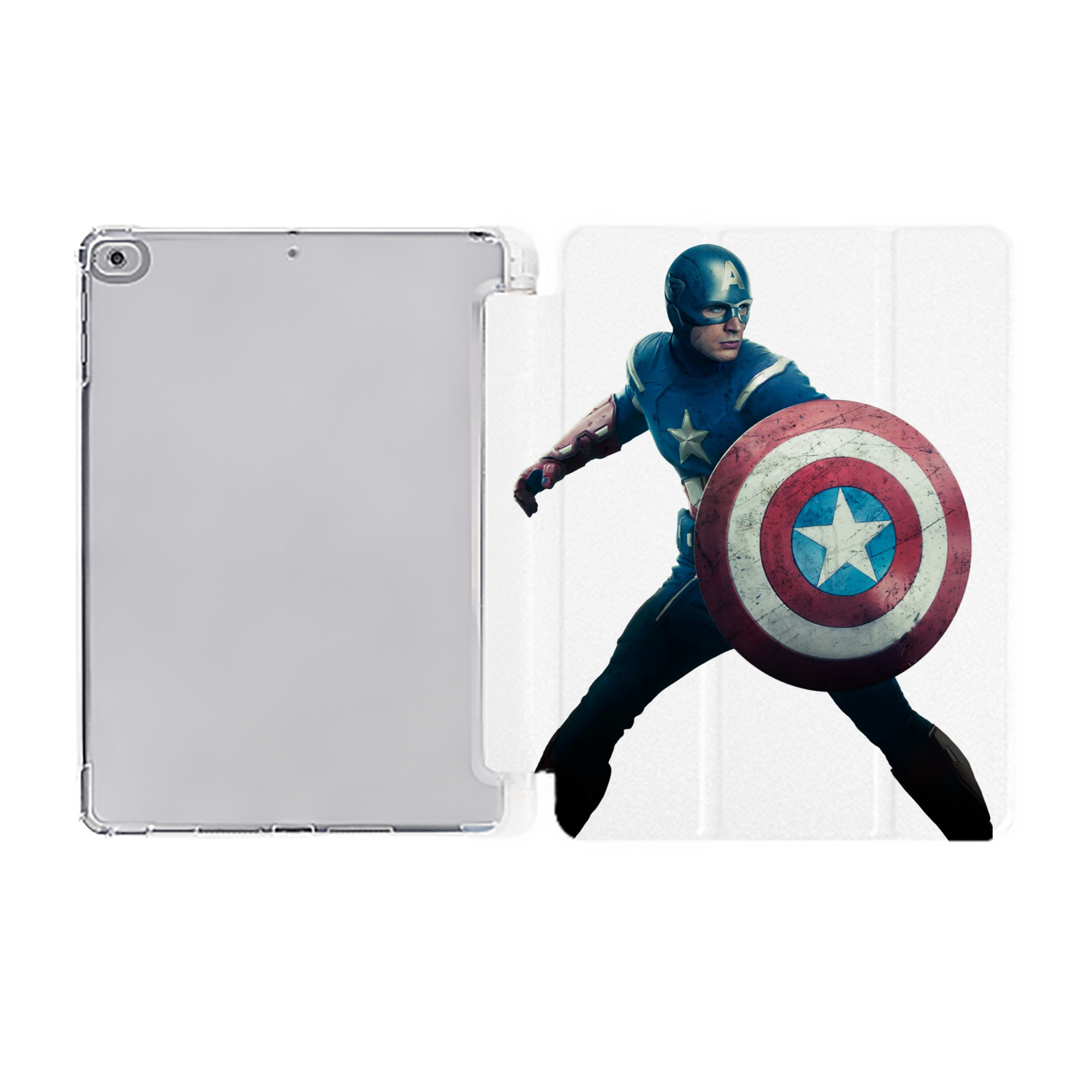 （画像用） アベンジャーズ The Avengers IPad ケース ペン収納付き 三つ折りスタンド PUレザー×シリコン 対応機種9.5/10.5/10.9インチ